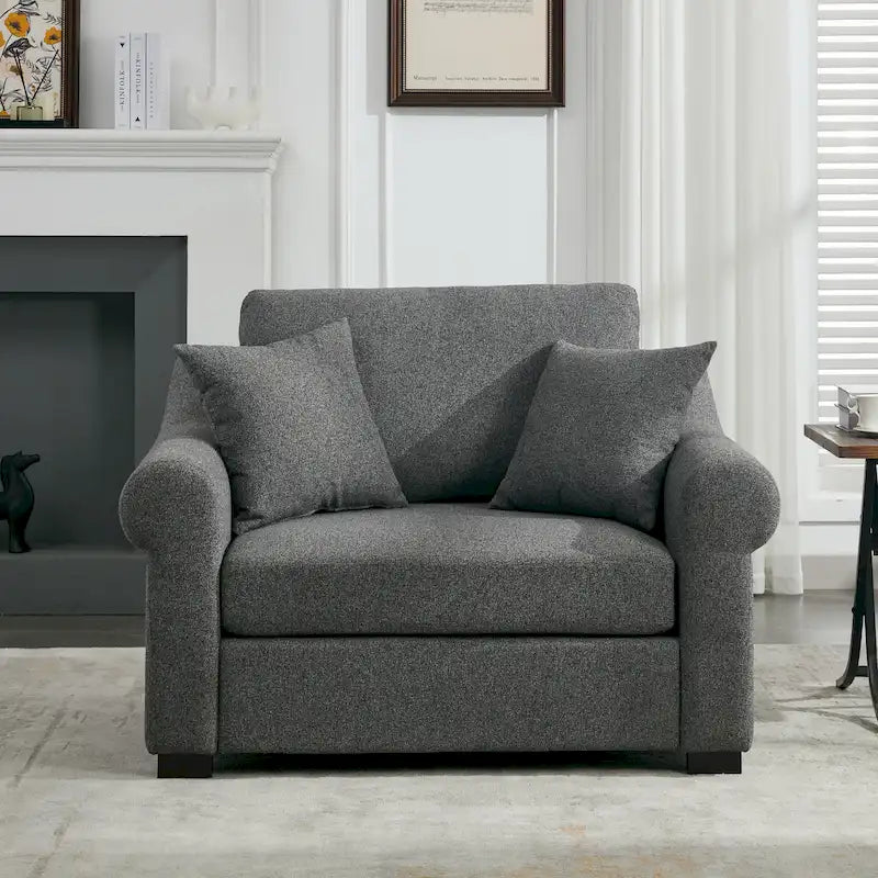 Poltrona moderna oversize in ciniglia
