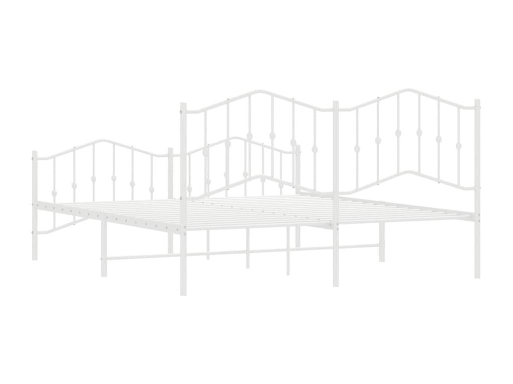 Struttura letto in metallo bianco, 160 x 200 cm