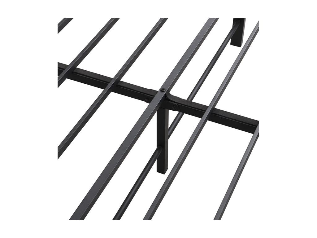 Struttura letto in metallo marrone a 2 cassetti, 140 x 200 cm