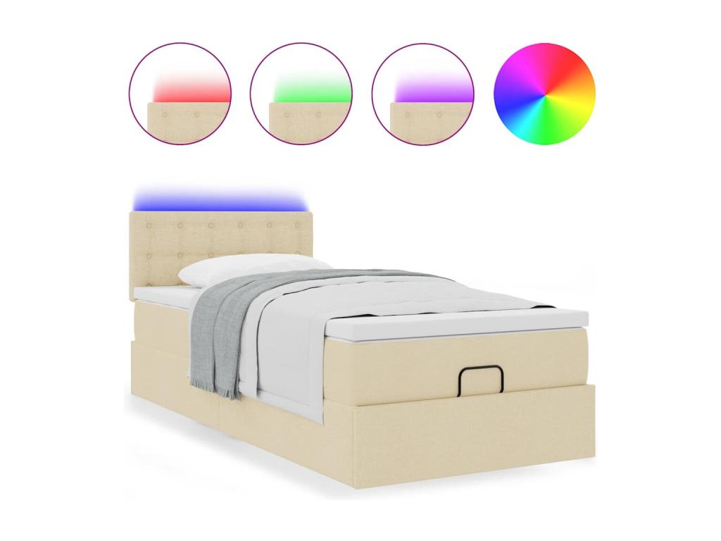 Struttura letto in tessuto con materasso, 100 x 200 cm