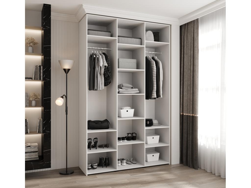 Armadio bianco a 3 ante, 150 x 50 x 245,5 cm