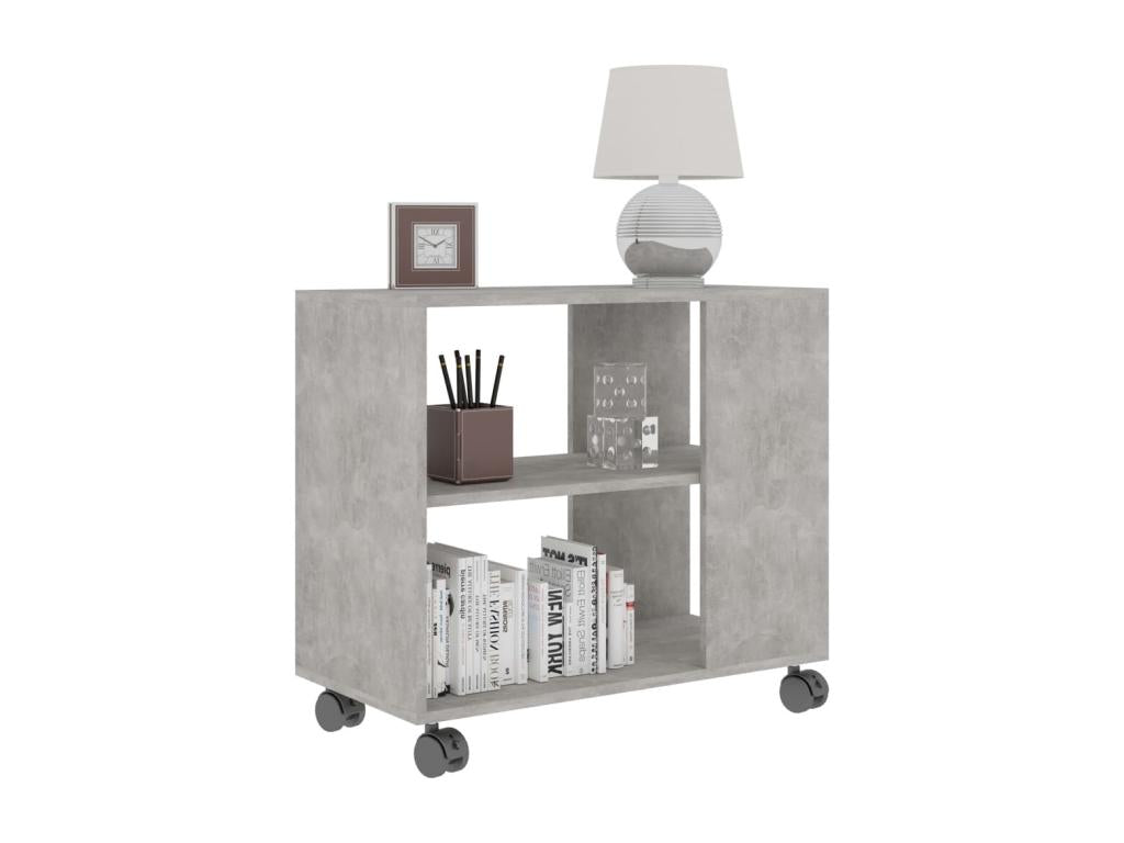 Tavolino laterale in legno ingegnerizzato grigio, 70 x 35 x 55 cm