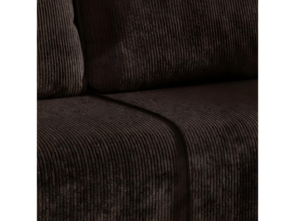 Divano letto trasformabile in velluto marrone