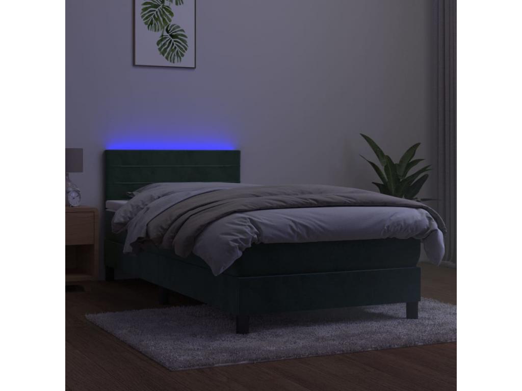 Struttura letto bianca con materasso, 90 x 190 cm