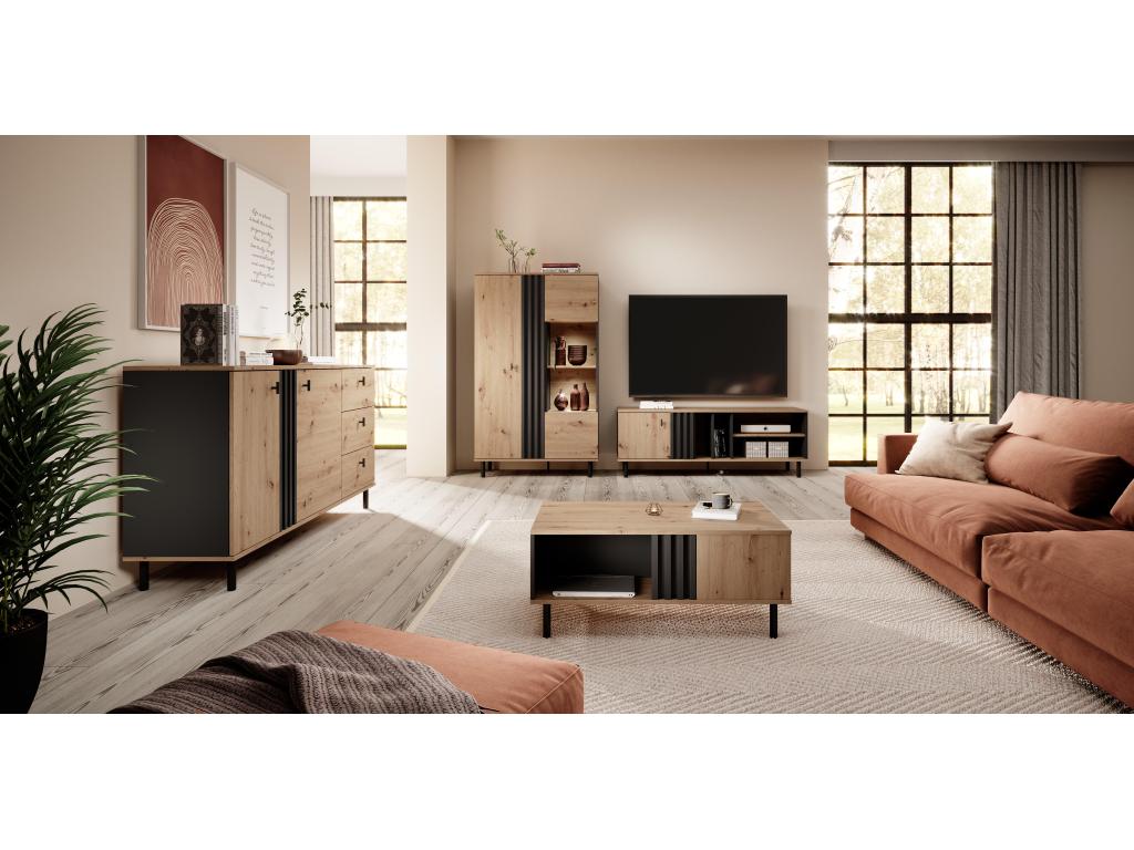 Tavolino da caffè beige, 101 x 60 x 44 cm