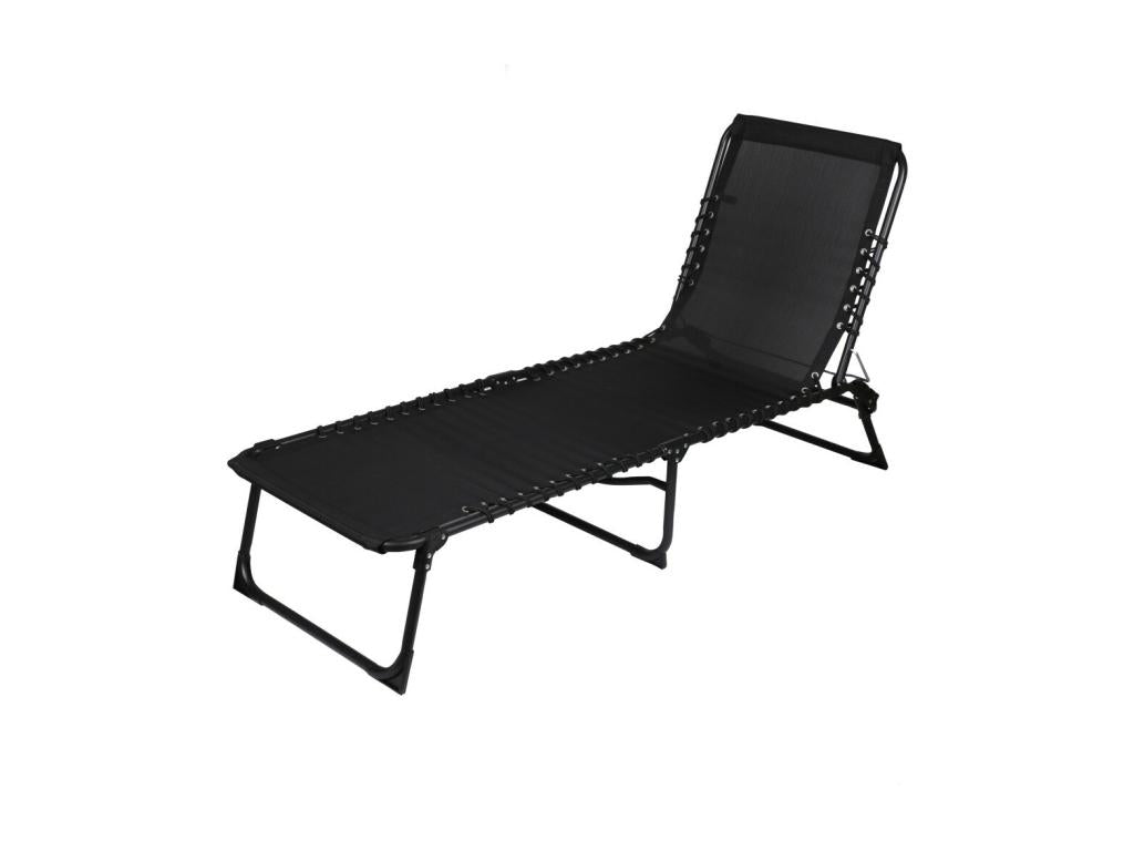 Chaise longue nera, 187 x 85 x 56 cm