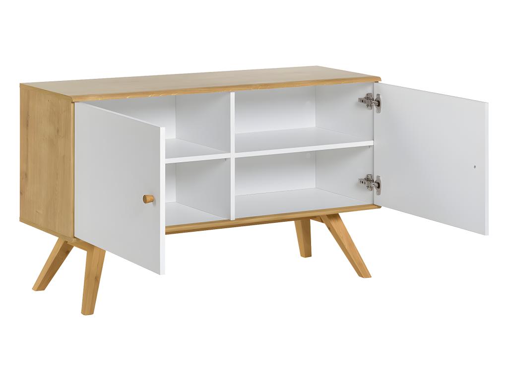 Credenza bianca a 2 ante