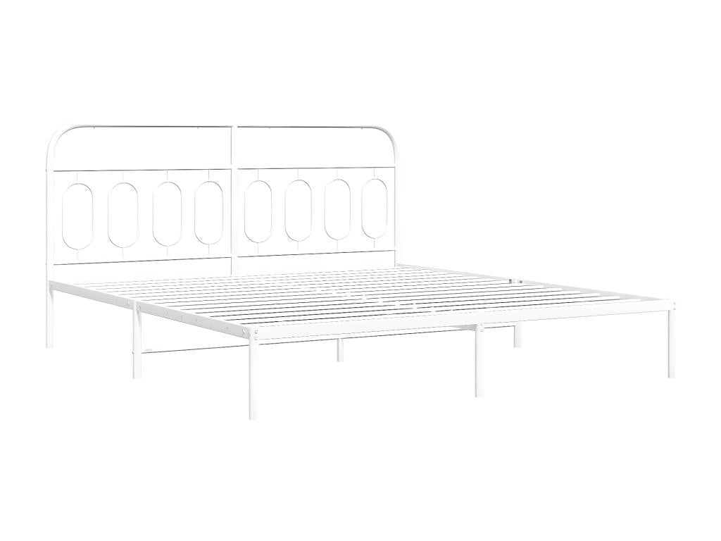 Struttura letto in metallo bianco, 160 x 200 cm