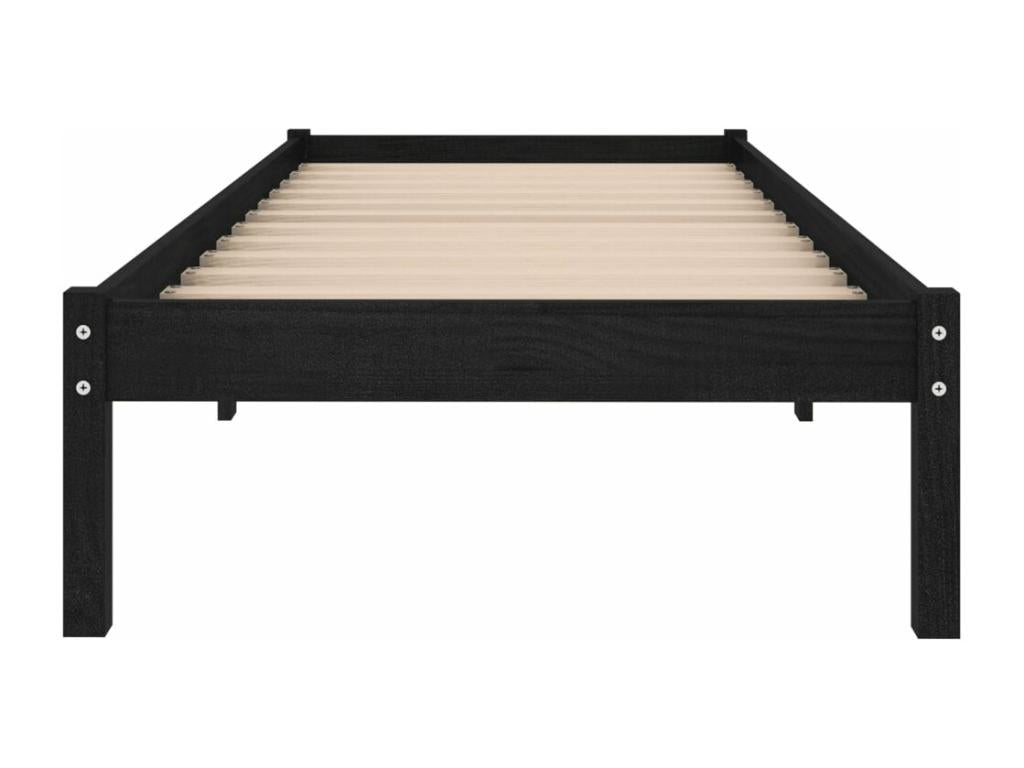 Struttura letto nera, 75 x 190 cm