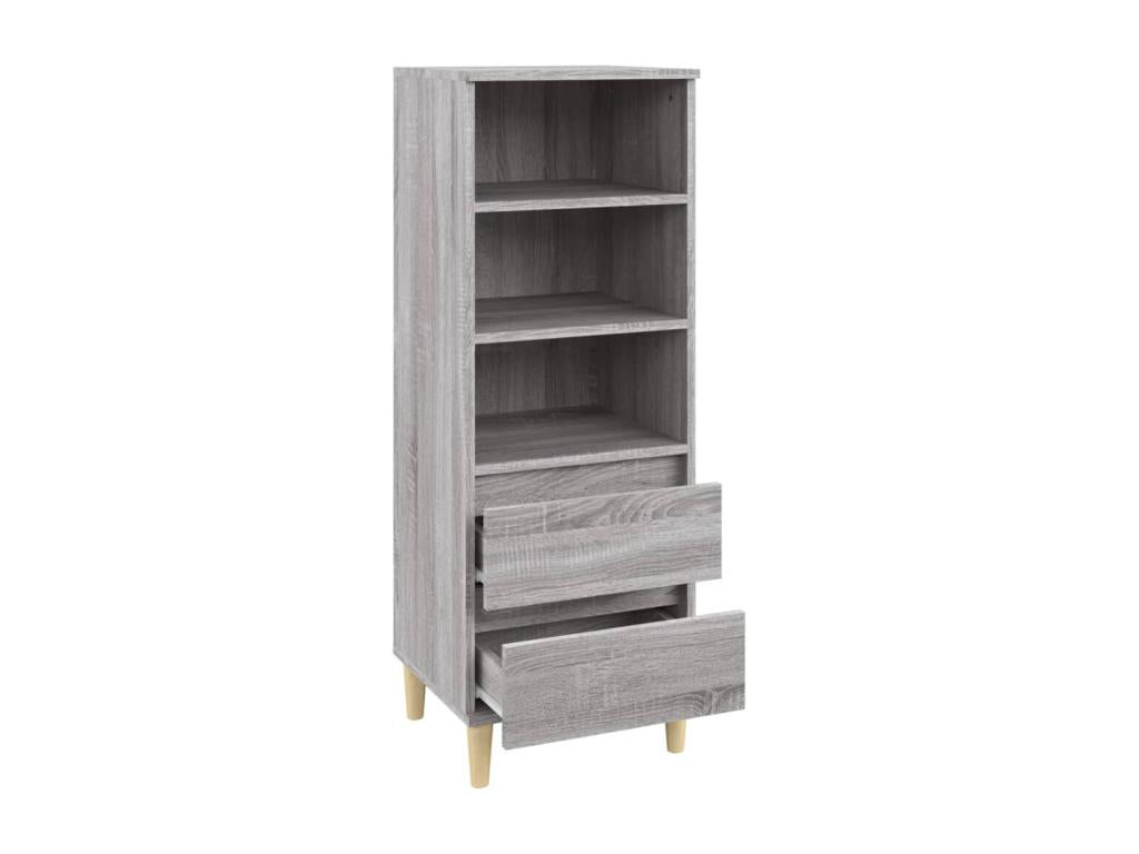 Credenza in legno ingegnerizzato grigio, 40 x 36 x 110 cm