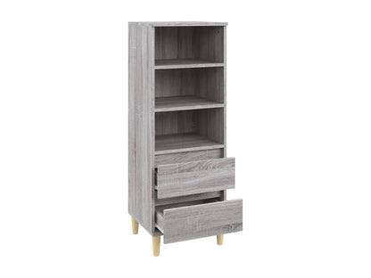 Credenza in legno ingegnerizzato grigio, 40 x 36 x 110 cm