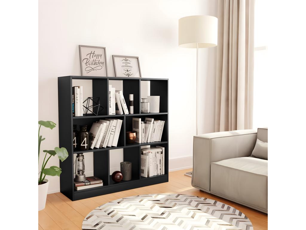 Libreria nera, 97,5 x 29,5 x 100 cm