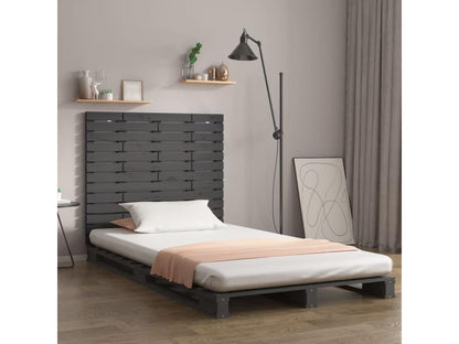 Struttura letto in legno massello grigio, 96 x 3 x 91,5 cm
