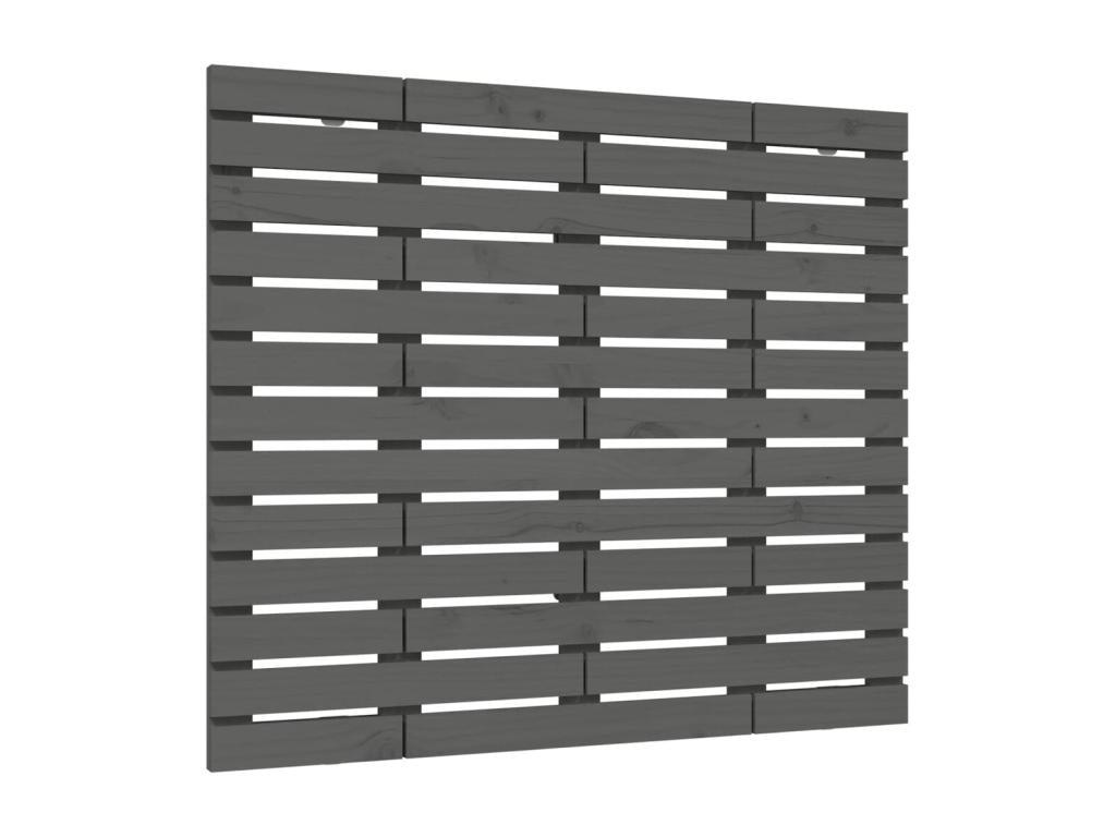 Struttura letto in legno massello grigio, 96 x 3 x 91,5 cm