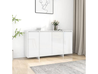 Credenza in legno ingegnerizzato bianco, 135 x 41 x 75 cm