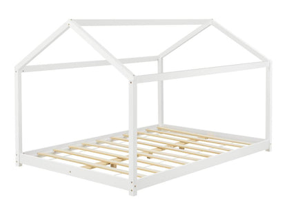 Struttura letto bianca con materasso, 140 x 200 cm