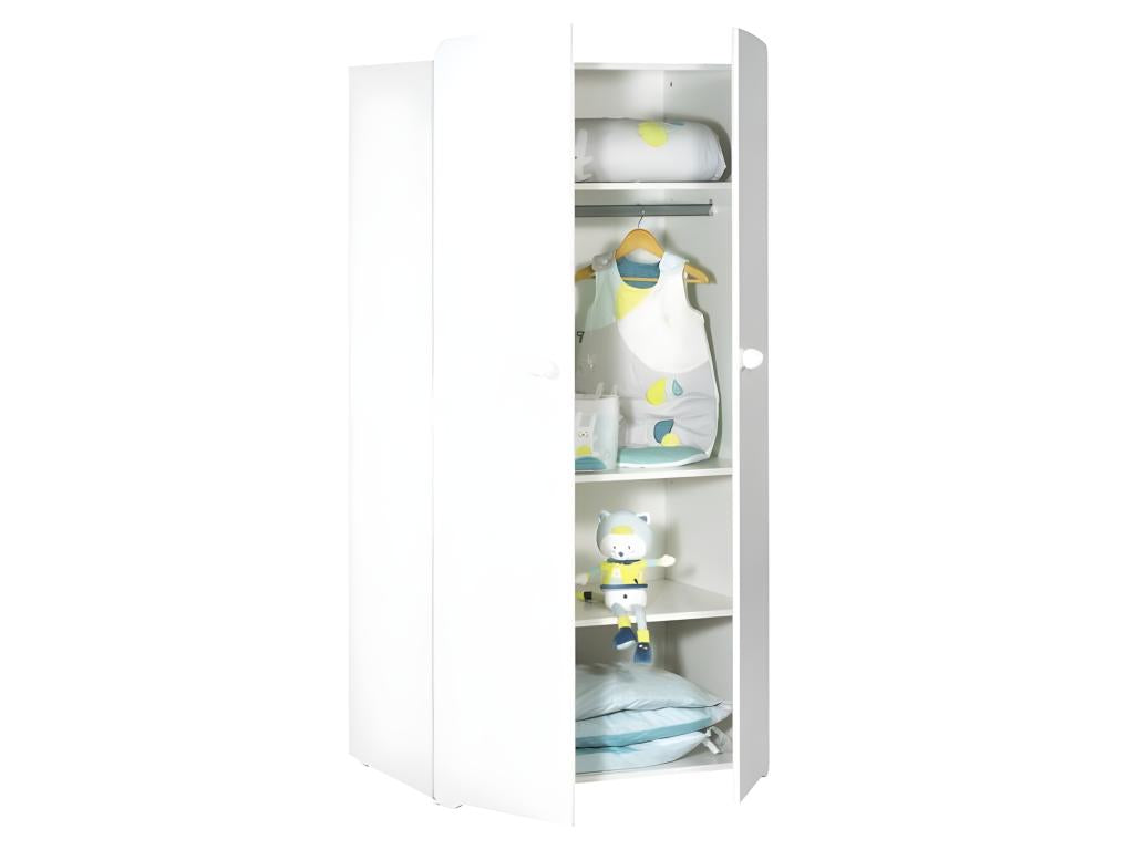 Armadio bianco a 2 ante