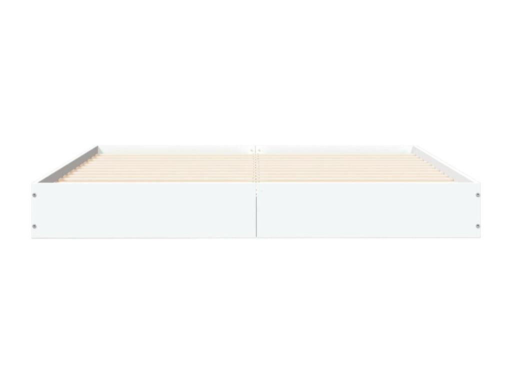 Struttura letto in legno ingegnerizzato bianco, 135 x 190 cm