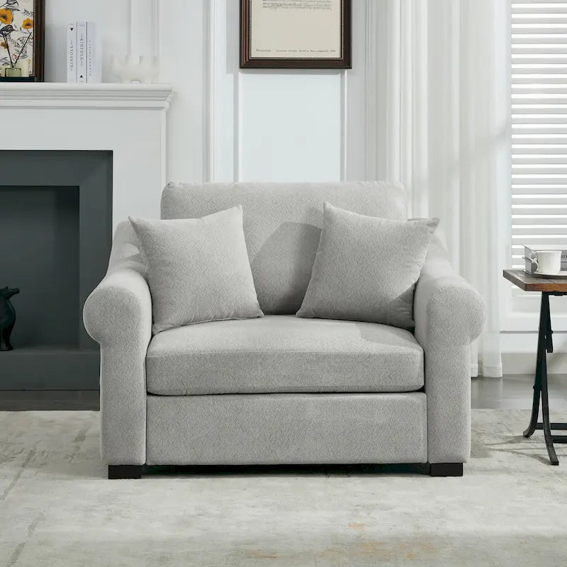 Poltrona moderna oversize in ciniglia