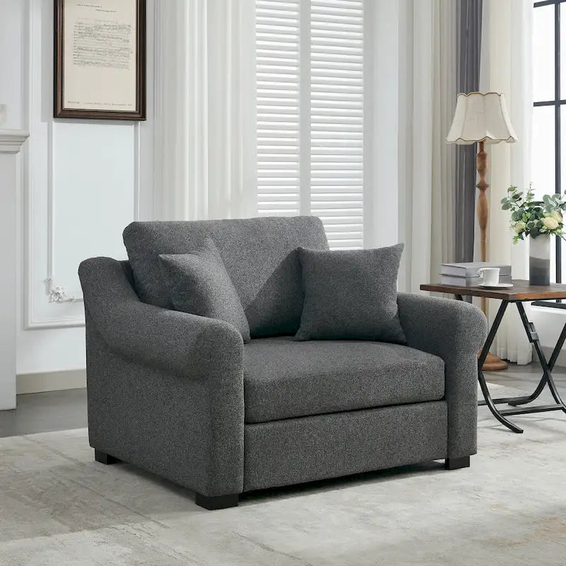 Poltrona moderna oversize in ciniglia