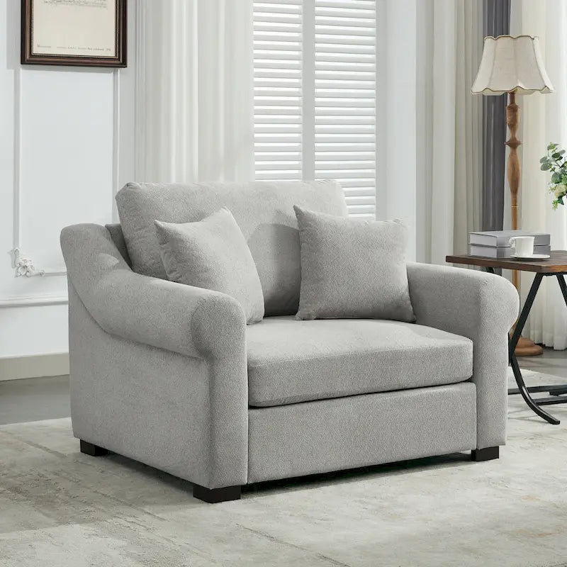 Poltrona moderna oversize in ciniglia