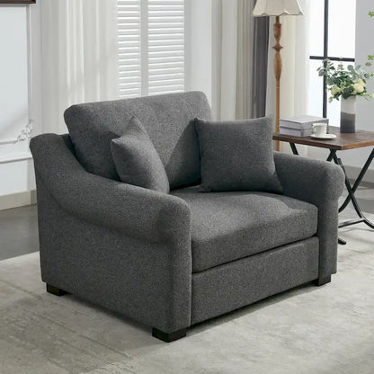 Poltrona moderna oversize in ciniglia