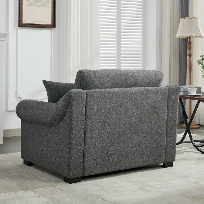 Poltrona moderna oversize in ciniglia