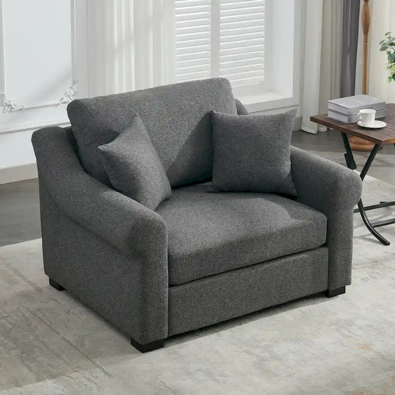 Poltrona moderna oversize in ciniglia