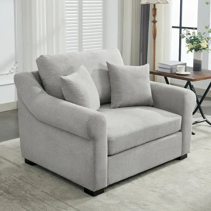 Poltrona moderna oversize in ciniglia