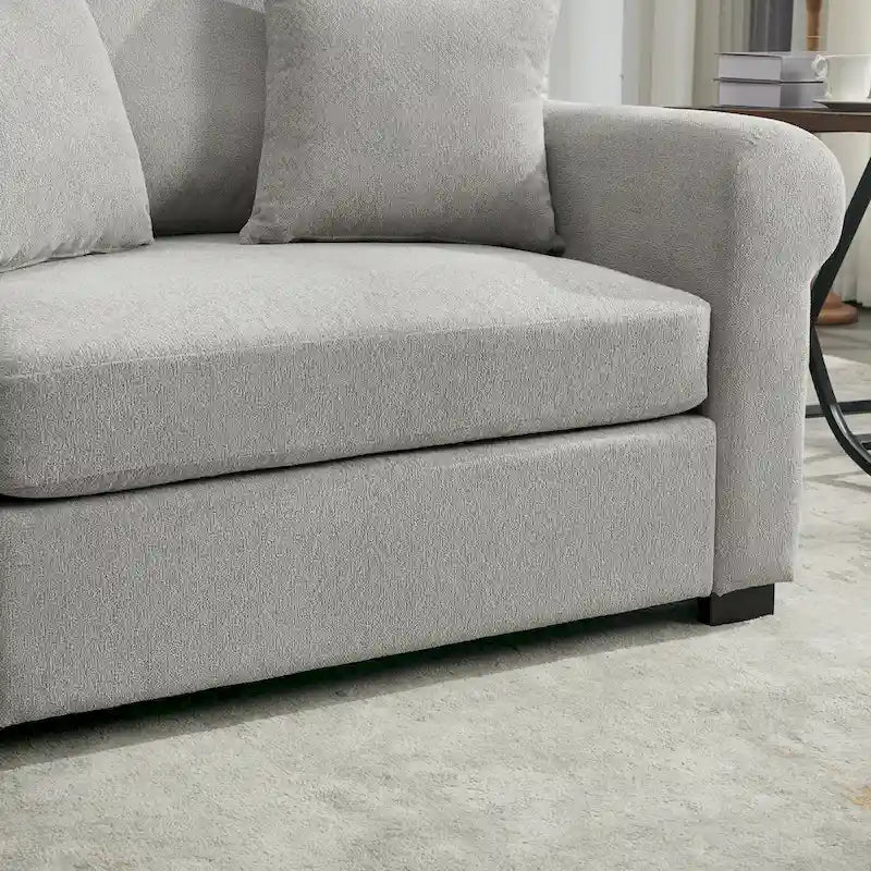 Poltrona moderna oversize in ciniglia