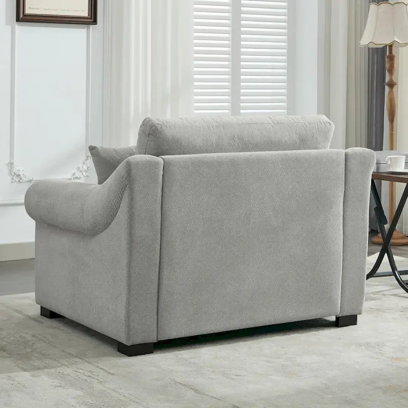 Poltrona moderna oversize in ciniglia