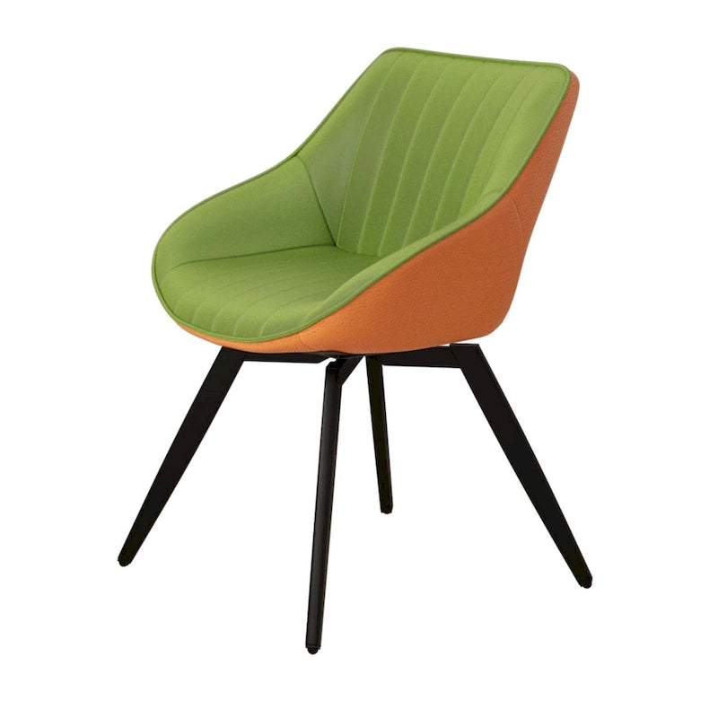 Set di 2 sedie da pranzo con gambe in metallo