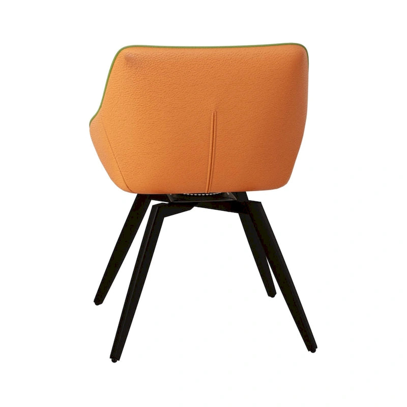 Set di 2 sedie da pranzo con gambe in metallo