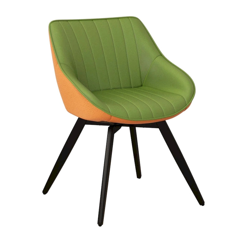 Set di 2 sedie da pranzo con gambe in metallo