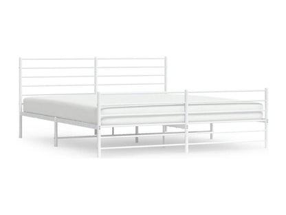 Struttura letto in metallo bianco, 193 x 203 cm