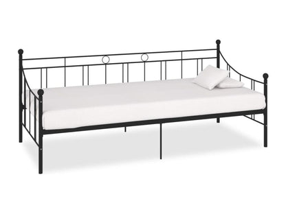 Struttura letto in metallo nero, 90 x 200 cm