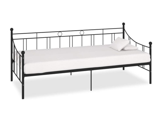 Struttura letto in metallo nero, 90 x 200 cm