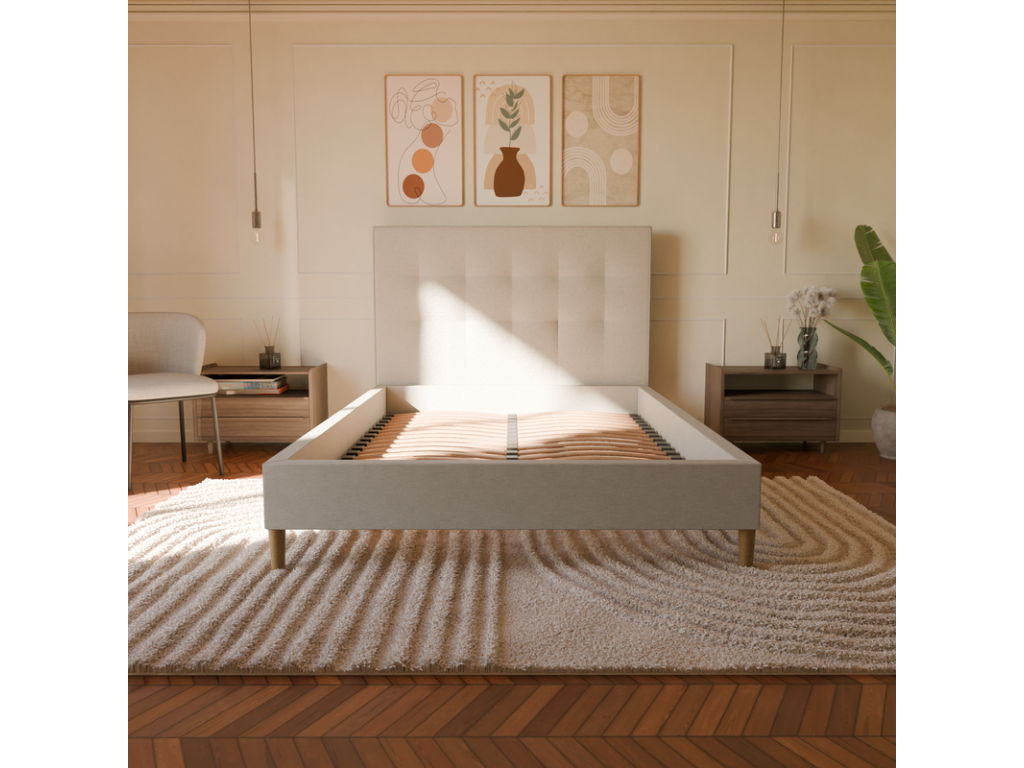 Struttura letto bianca, 160 x 200 cm