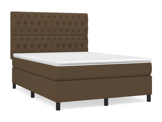 Struttura letto bianca con materasso, 140 x 190 cm