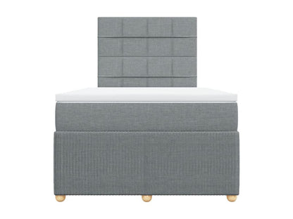 Struttura letto in tessuto grigio con materasso, 120 x 190 cm