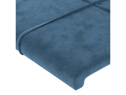 Struttura letto in velluto blu, 144 x 5 x 118 cm