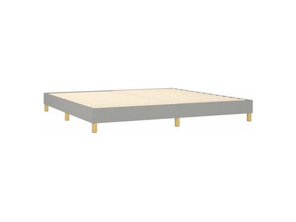 Struttura letto in tessuto bianco con materasso, 200 x 200 cm