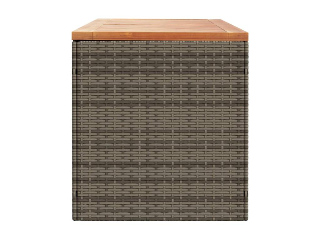 Mobili per la casa in vimini intrecciato in resina grigia con contenitore