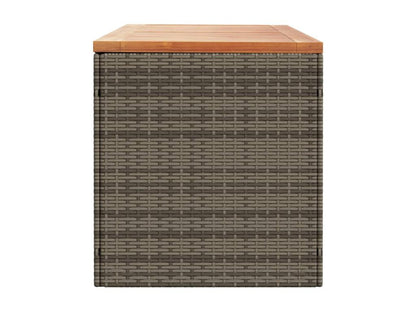 Mobili per la casa in vimini intrecciato in resina grigia con contenitore