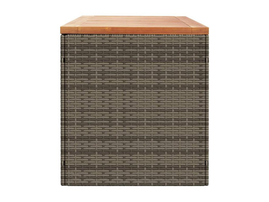 Mobili per la casa in vimini intrecciato in resina grigia con contenitore