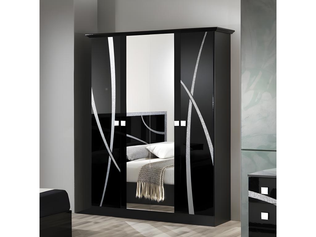 Struttura letto nera, 160 x 200 cm