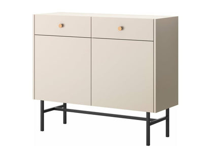 Credenza beige a 2 ante e 2 cassetti