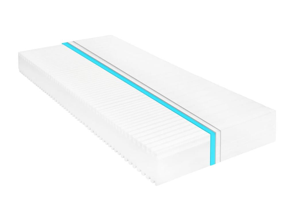 Struttura letto bianca con materasso, 90 x 200 cm