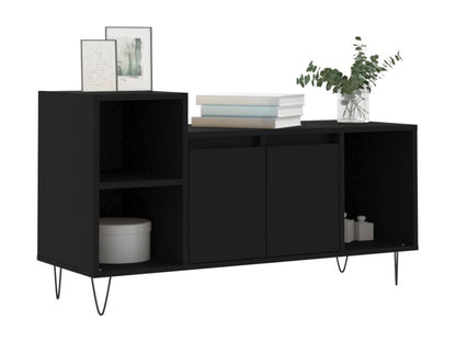 Mobile TV in legno ingegnerizzato nero, 100 x 35 x 55 cm