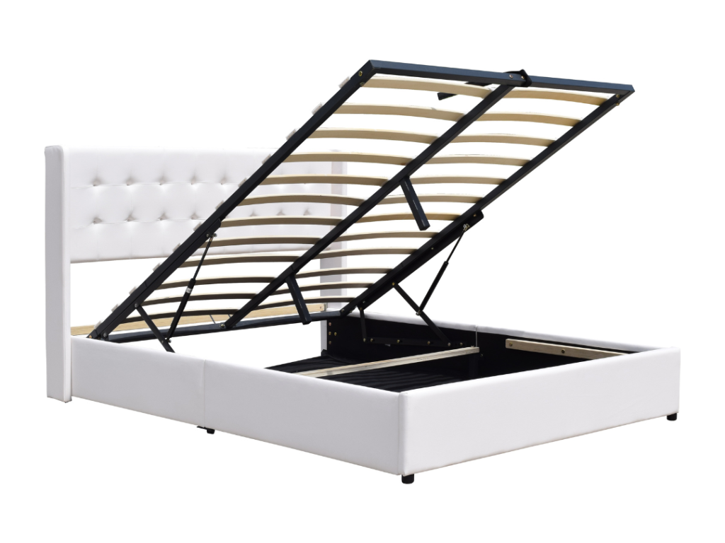 Struttura letto bianca con contenitore, 180 x 200 cm